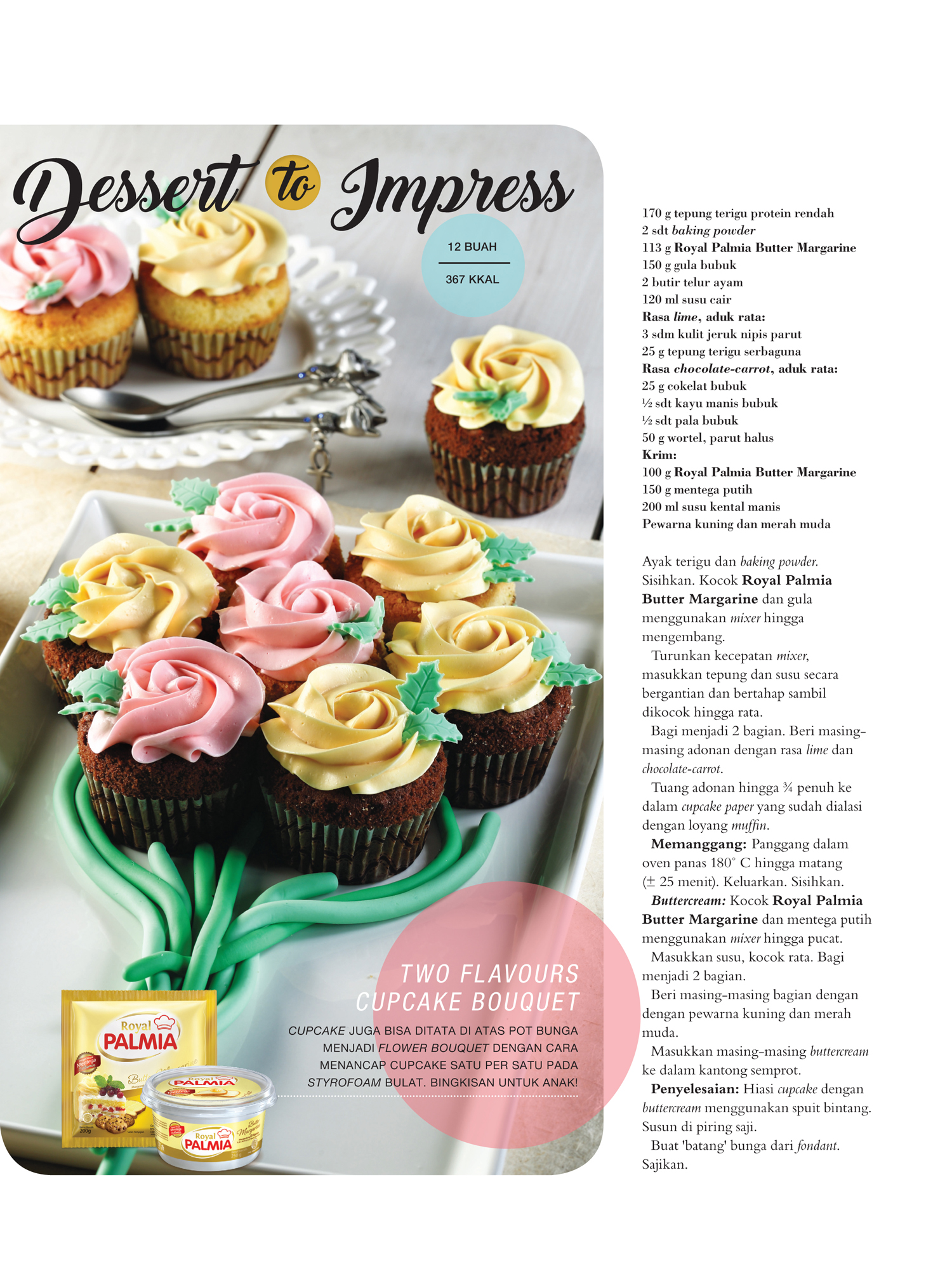 Dessert to Impress Two Flavours Cupcake Bouquet